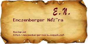 Enczenberger Nóra névjegykártya