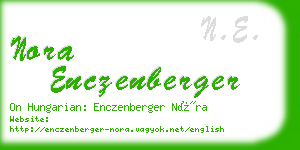 nora enczenberger business card